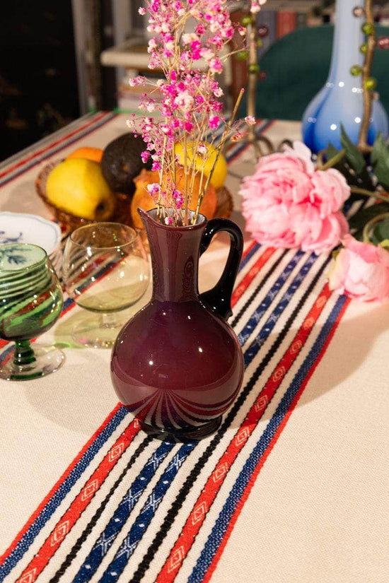 Vintage Burgundy Opaline Pitcher