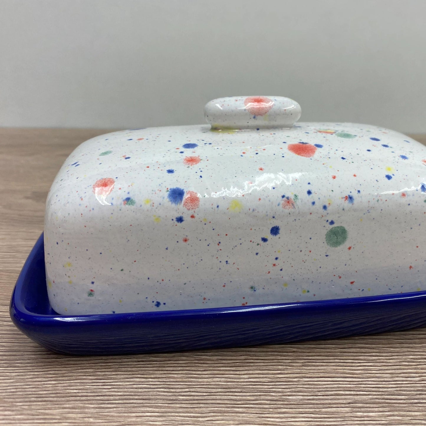 Butter Dish with Celebration Glazed Lid