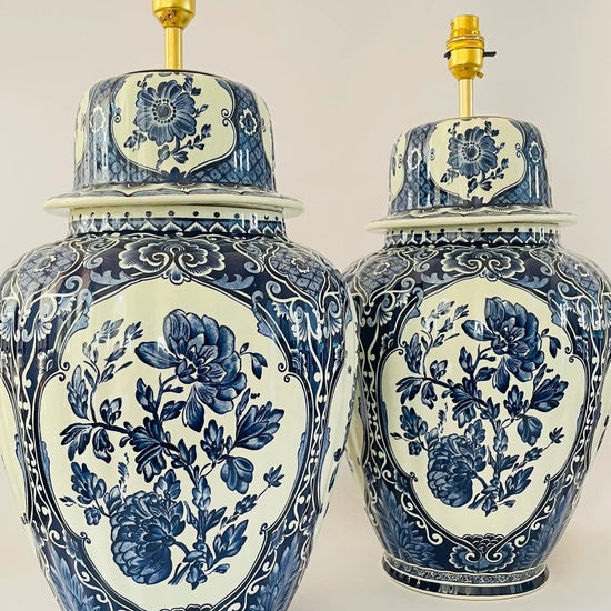 Large Antique Delft lamp