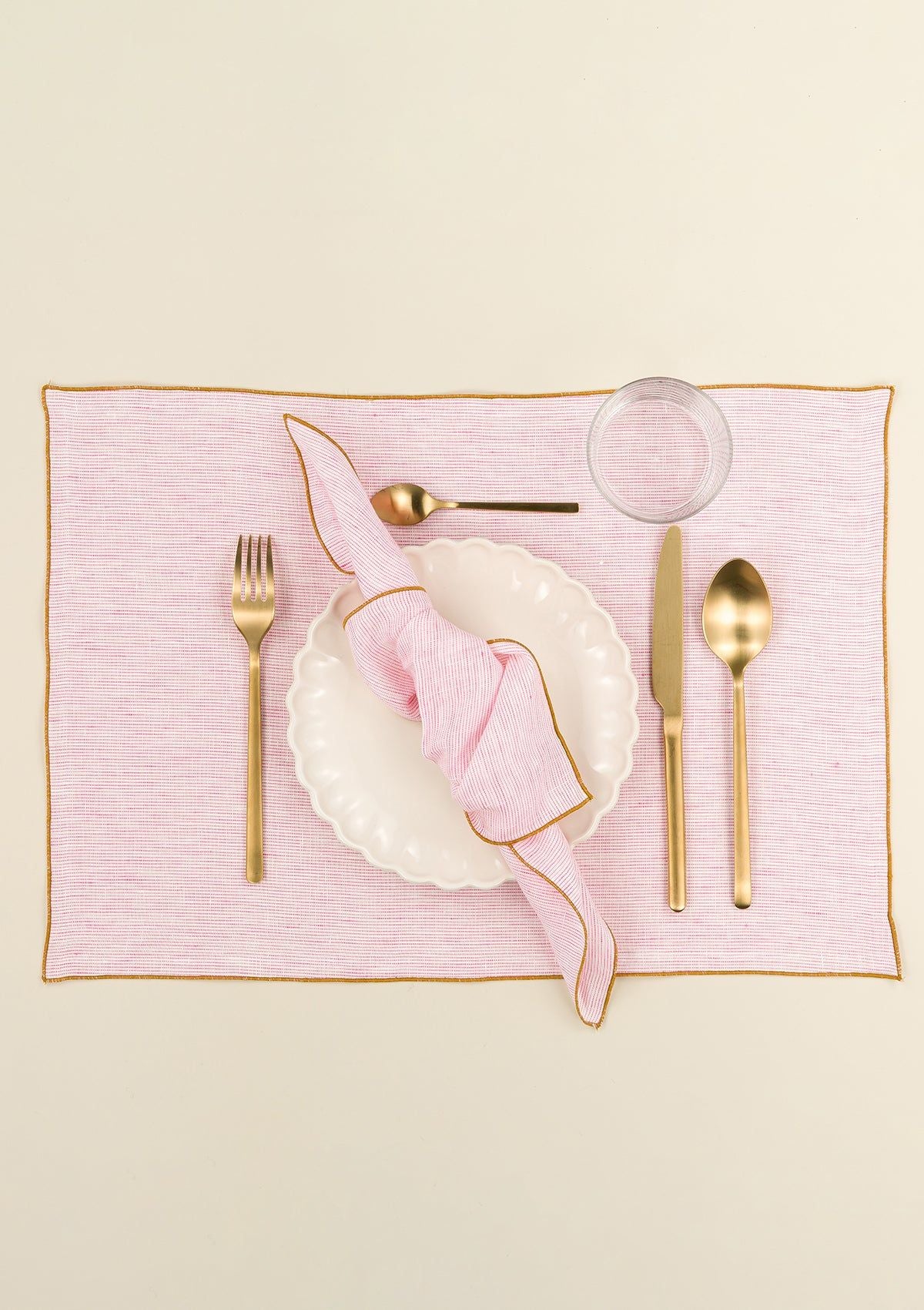 The Pink & White Stripes Linen Napkins (Set of 2)