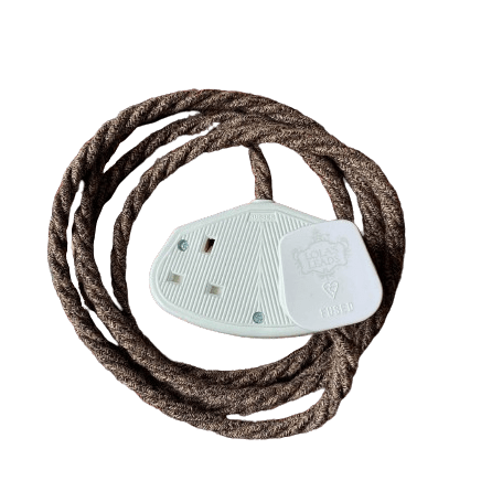 Fabric Extension Cable in Mocha Linen