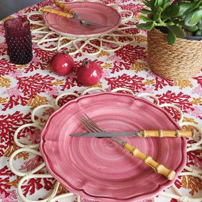 Rose Coral Tablecloth