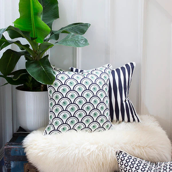 The Coco Cushion Black and Green