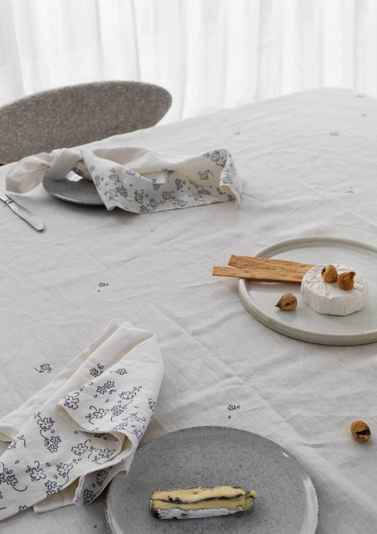 Zoe Floral Linen Tablecloth