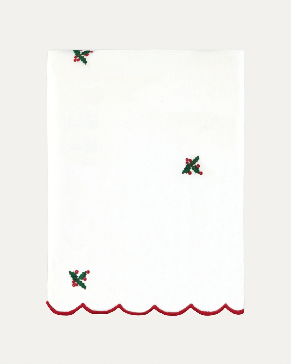 Holly Embroidered Tablecloth