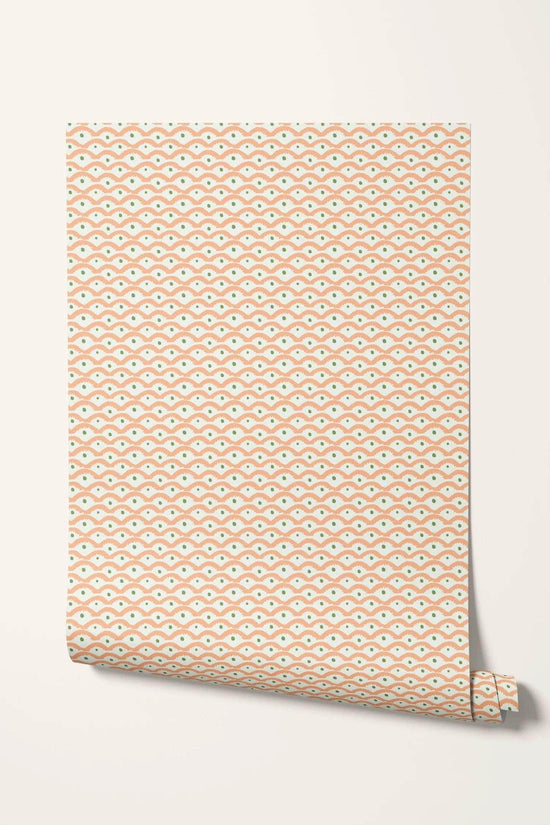 Wiggly Squiggly Wallpaper - Peachy