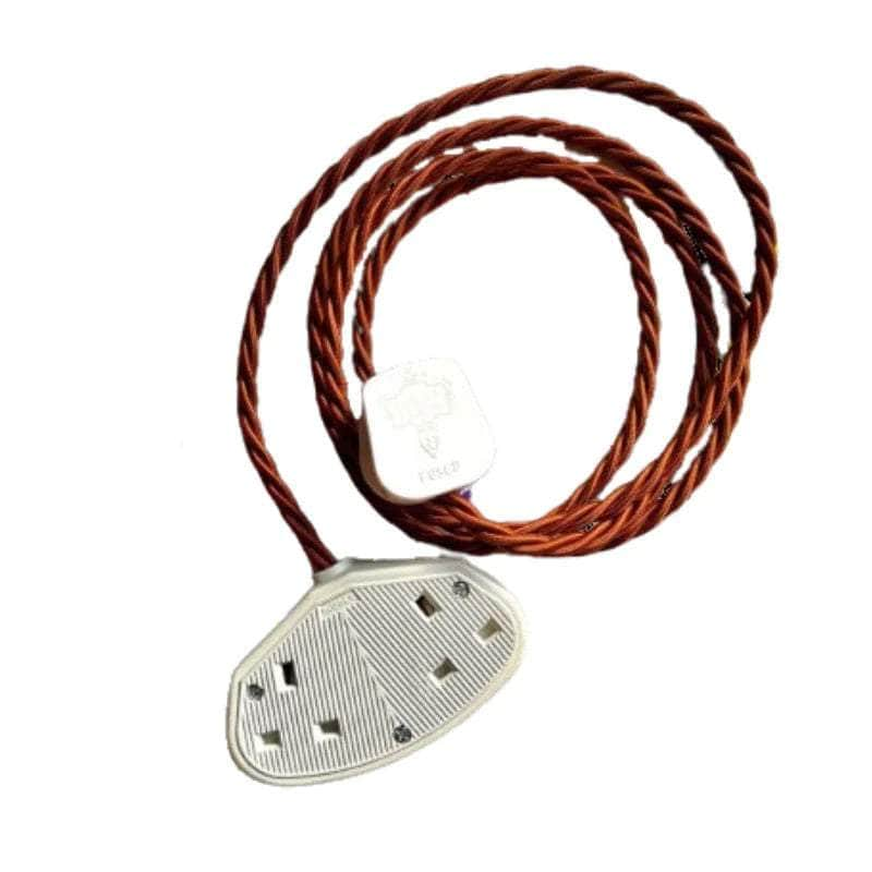 Fabric Extension Cable in Cinnamon