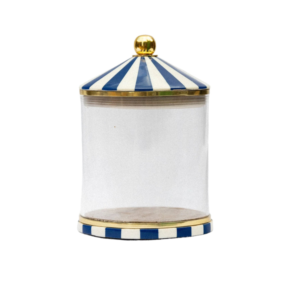 Circus Storage Jar - Blue and White