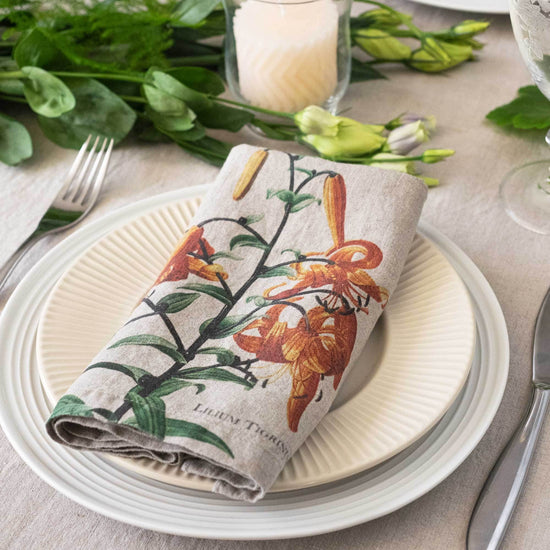 Linen Napkins GARDEN FLOWERS Set of 6