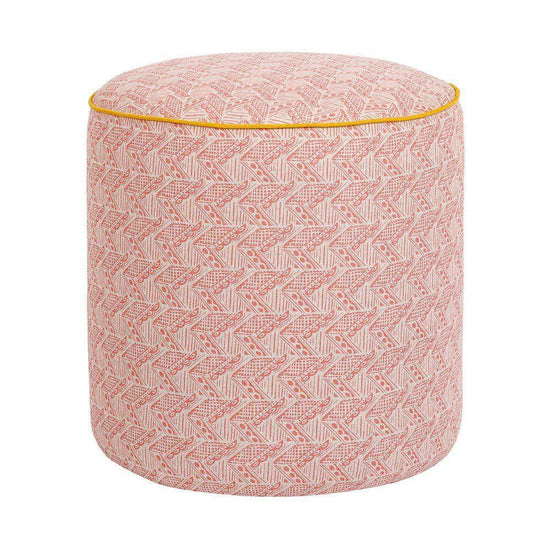 Thatch Pouffe in Stafford Pink