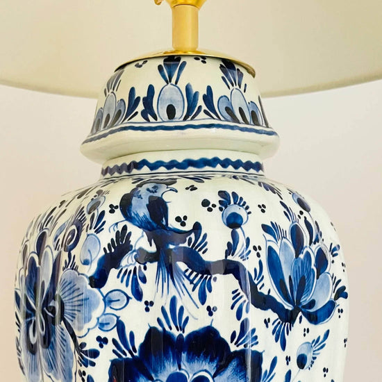 Antique Delft Table Lamp