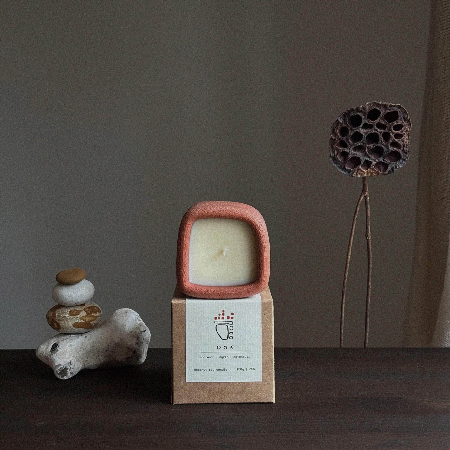 Naso Series | Kyu Candle | Burnt Ochre