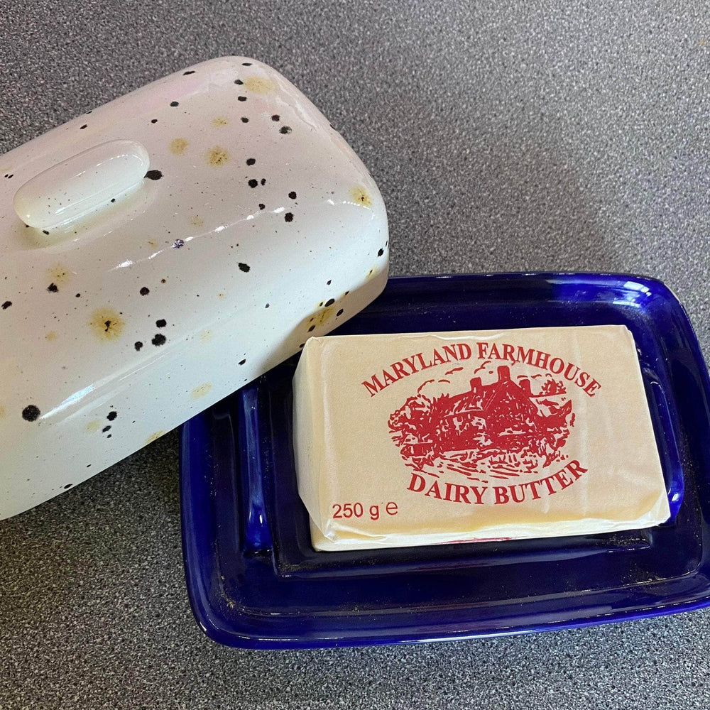 Butter Dish and Sugar Bowl Set - Confetti Glaze