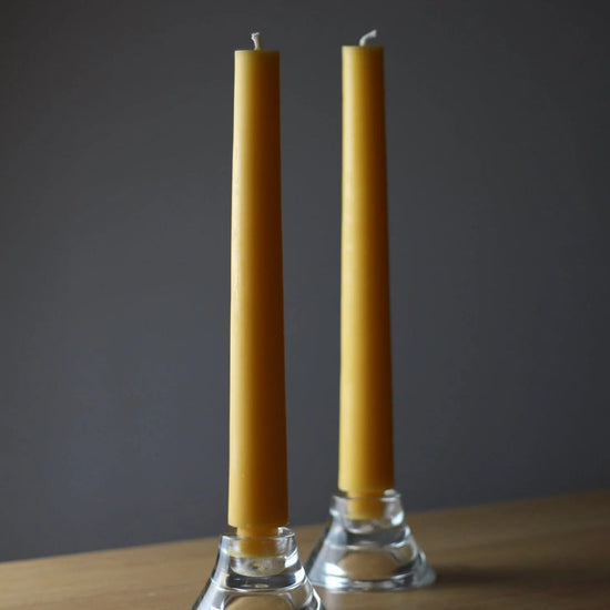 Dinner Pillar Candles - Yellow