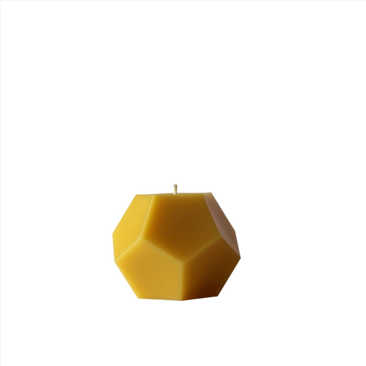 Dodecahedron Candle - Yellow