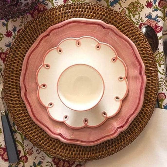 Pretty In Pink Scalloped Bowls | Set of 4