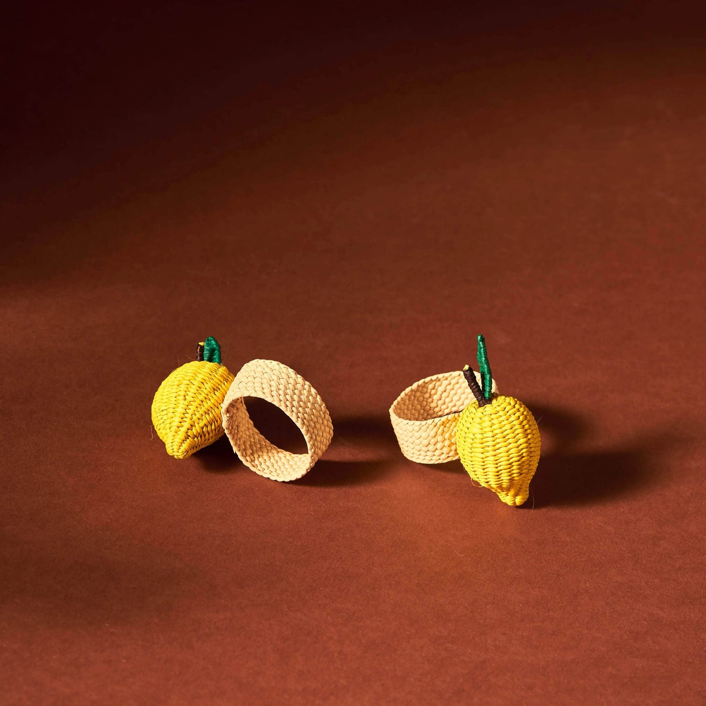 Palmito Lemon Napkin Rings (Set of 4)