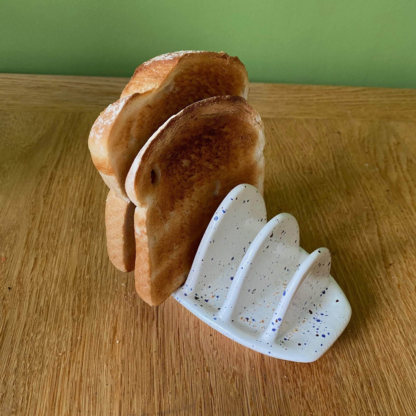 Toast Rack Speckled Blue Glaze