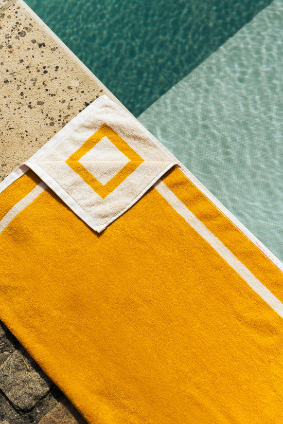 The Classic Ecru and Yellow Towel Pair