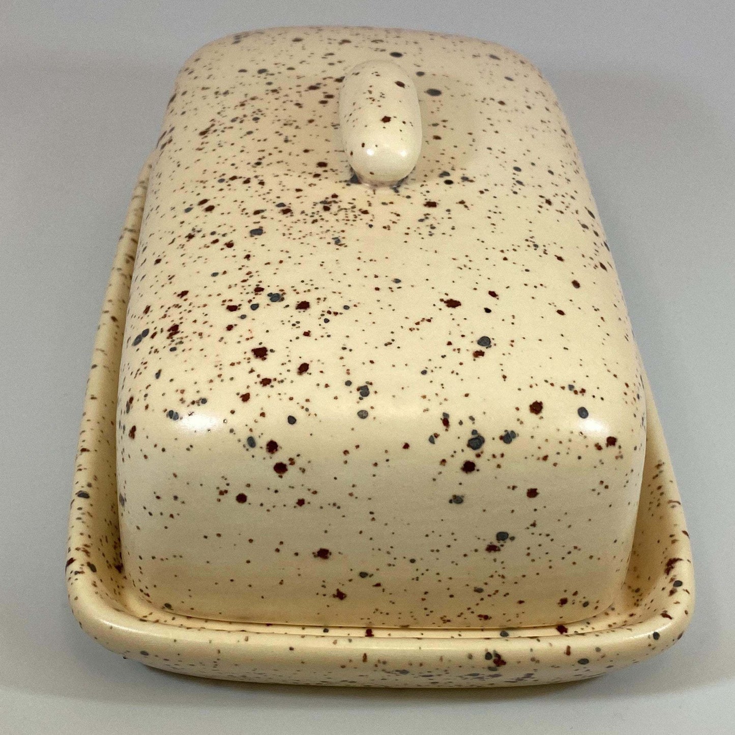 Butter Dish with Speckled Honey Glaze