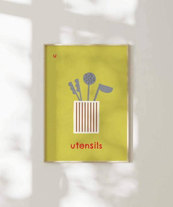 U for Utensils Print