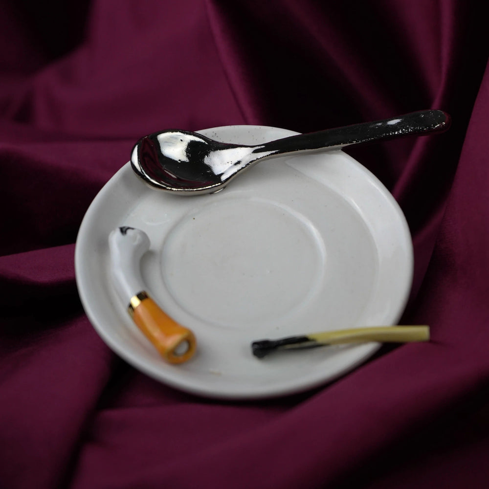 Born With a Silver Spoon Espresso Cup & Saucer