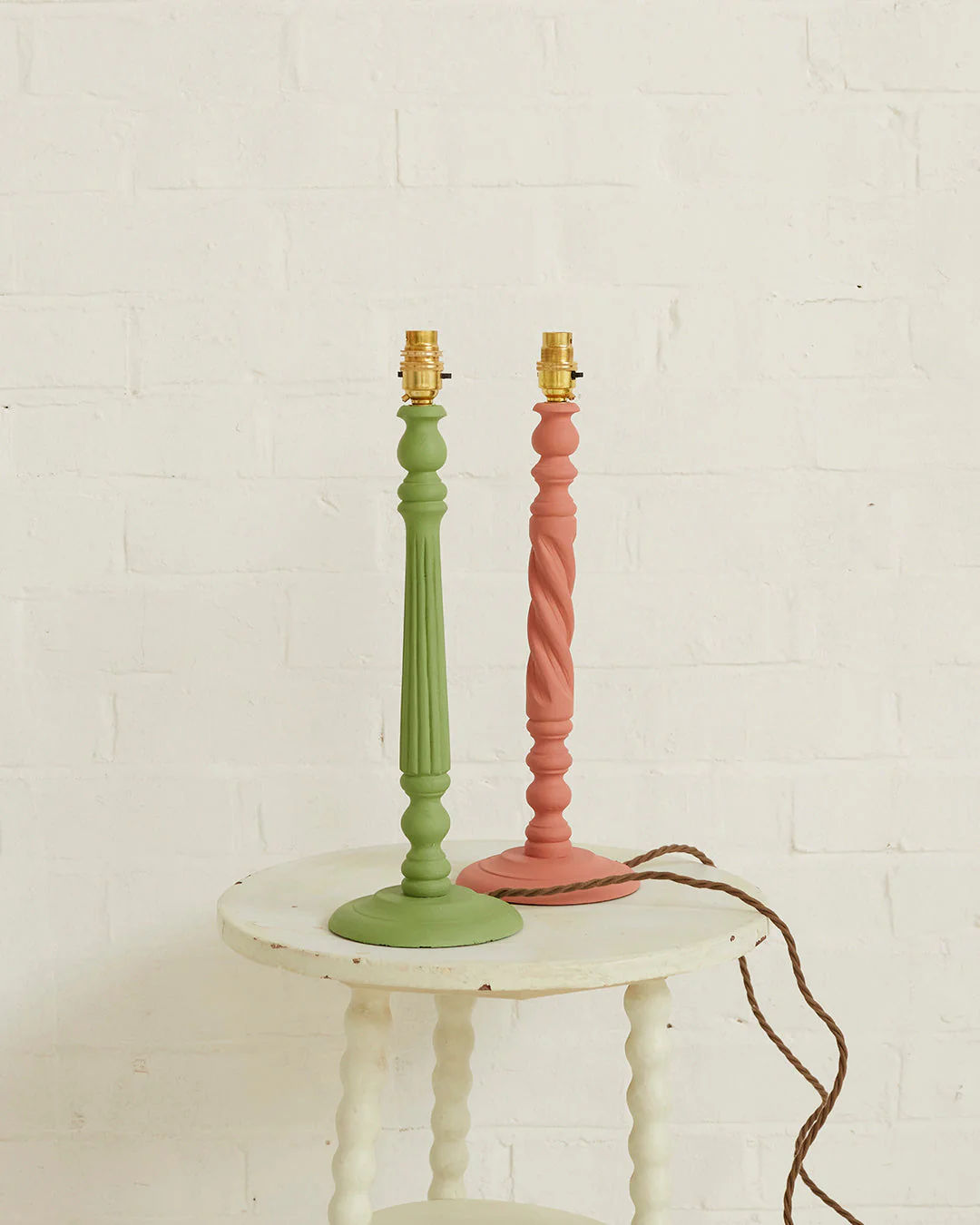 Hestia,Hand-Painted Table Lamp Base x Annie Sloan (Capability Green)