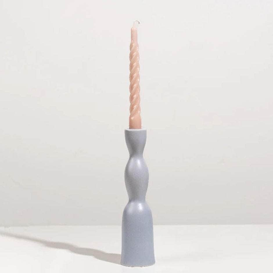 Lilac Tall Wave Candleholder