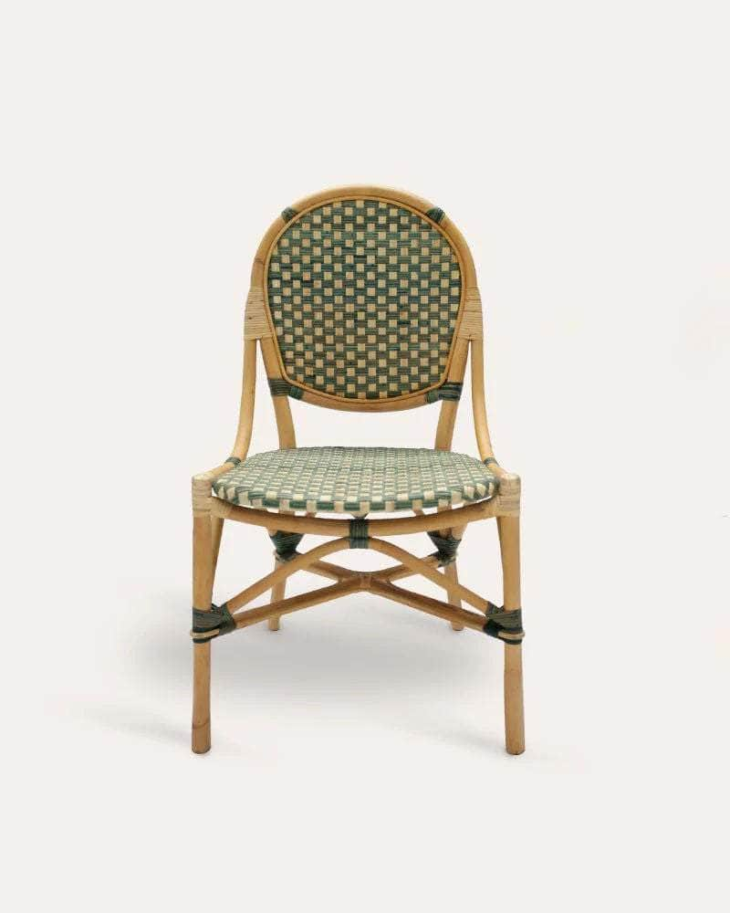 Rattan Dining Chair - Green