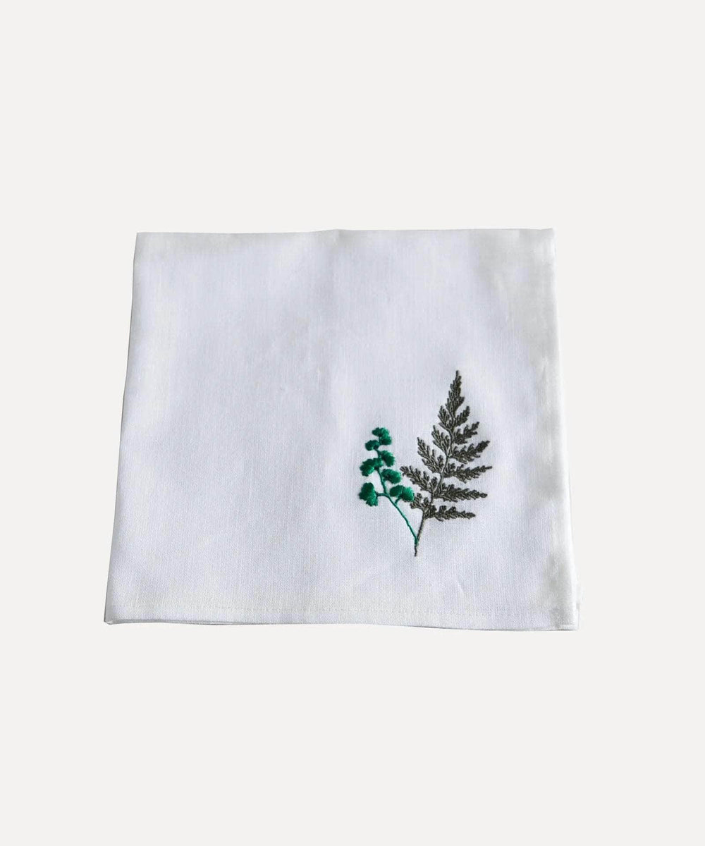 Eden Embroidered Linen Napkin