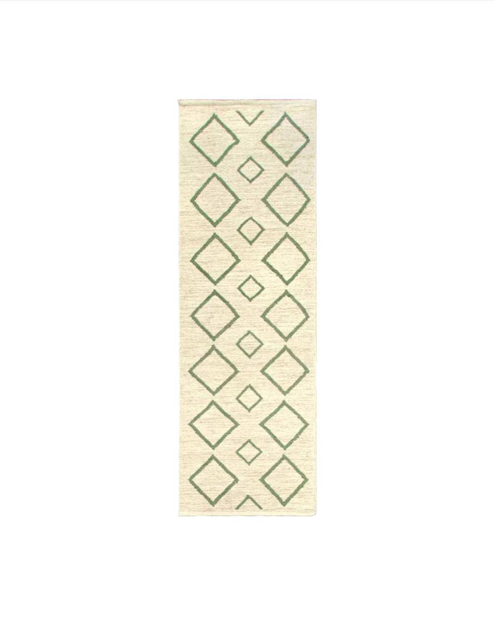 Rhombus Rug Runner - Green