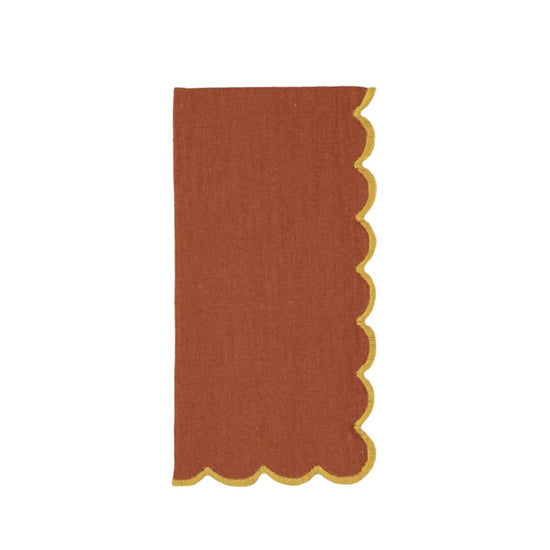 Aurora Napkin, Terracotta with Yellow