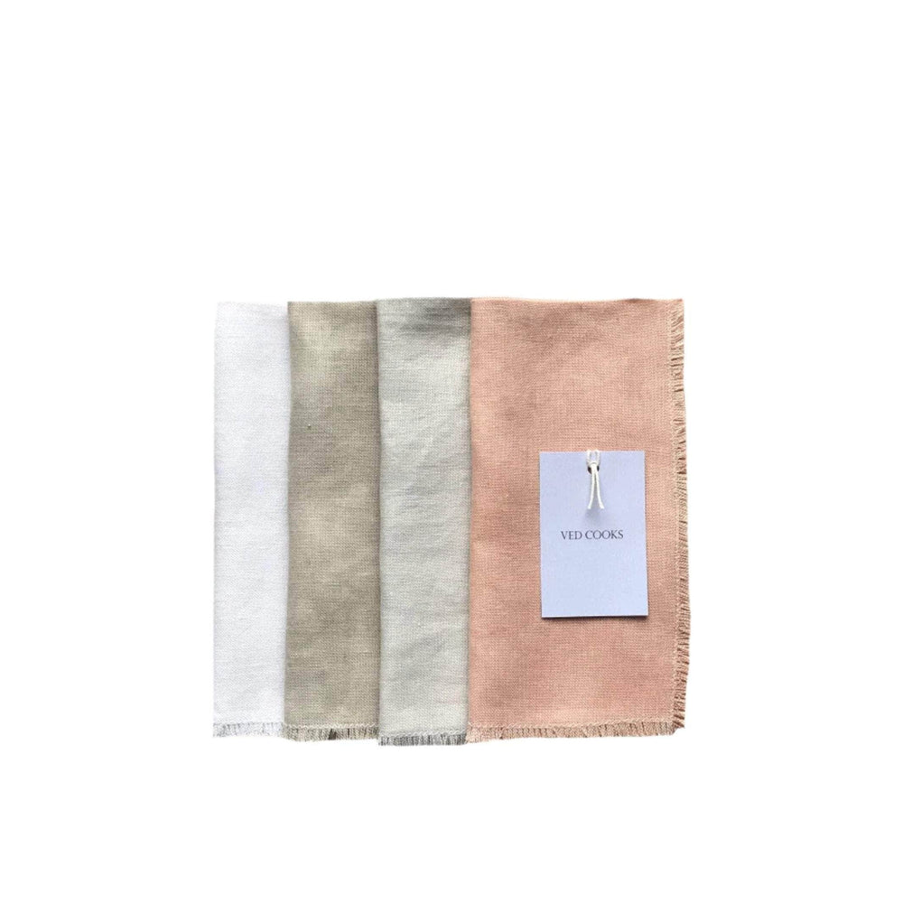 Naturally Dyed Assorted Earthy Napkins - Set of Four