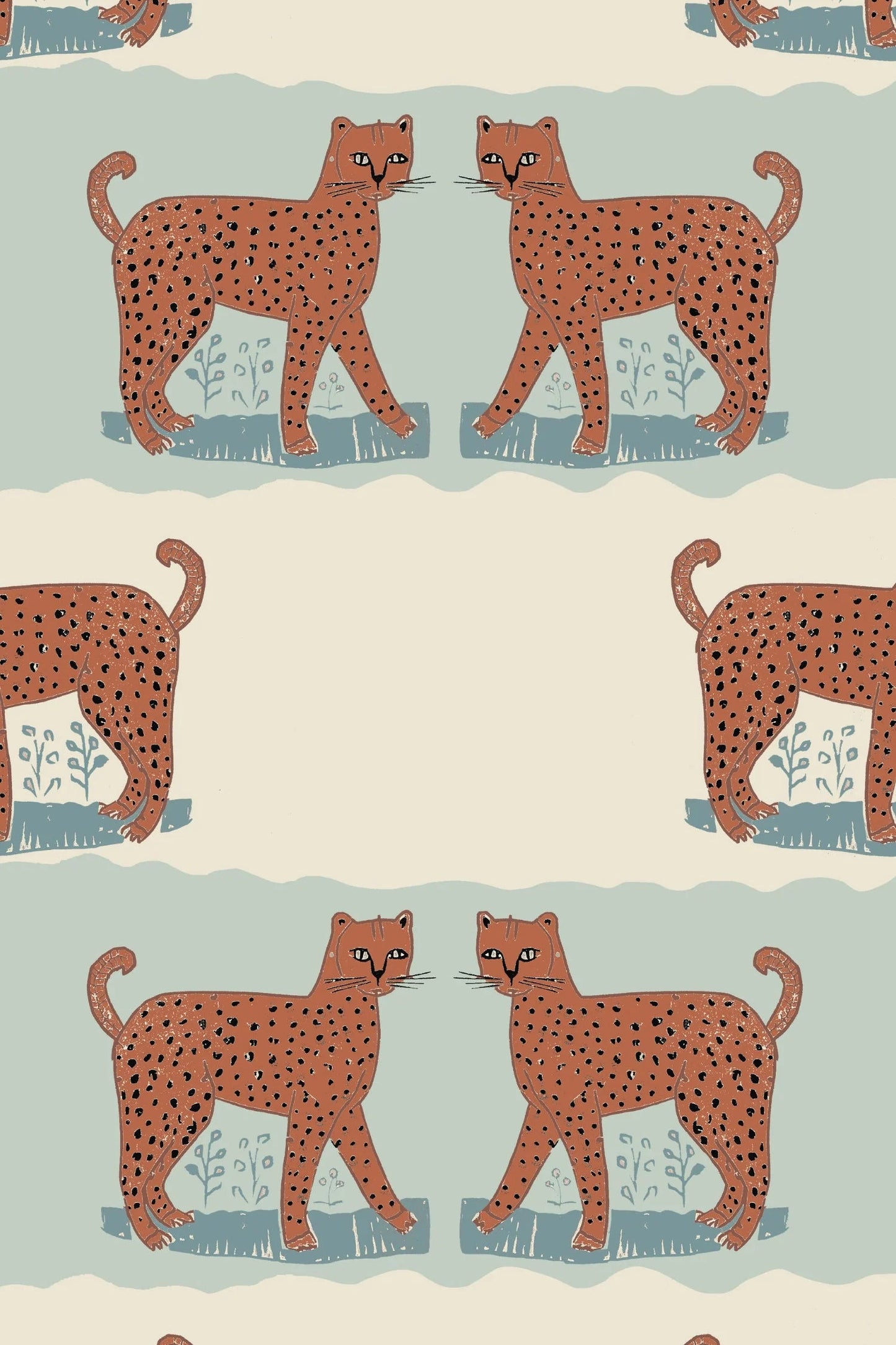 A Leopard Never Changes it's Spots Wallpaper - Blue