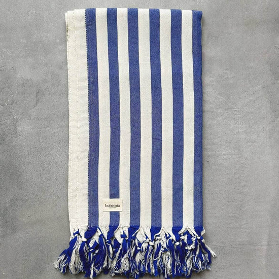 Brighton Stripe Hammam Towel - Blue