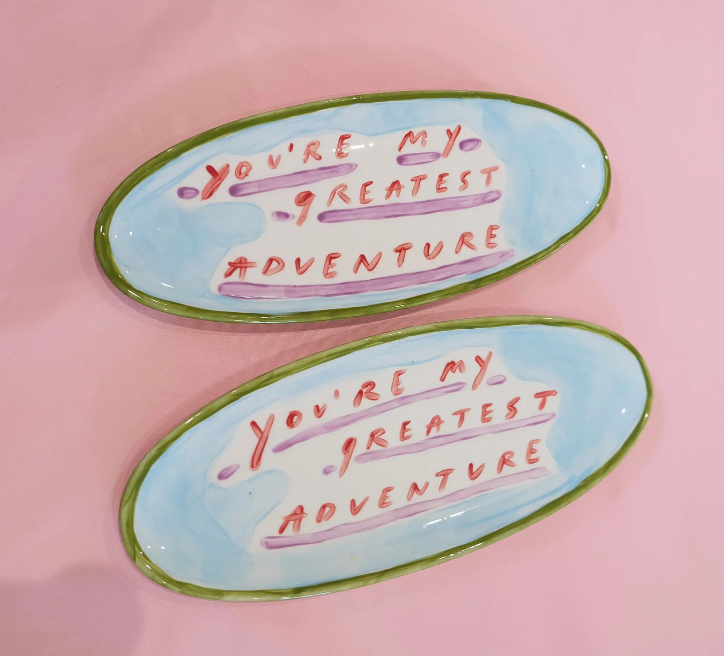 “You're my greatest adventure ” Large decorative platter