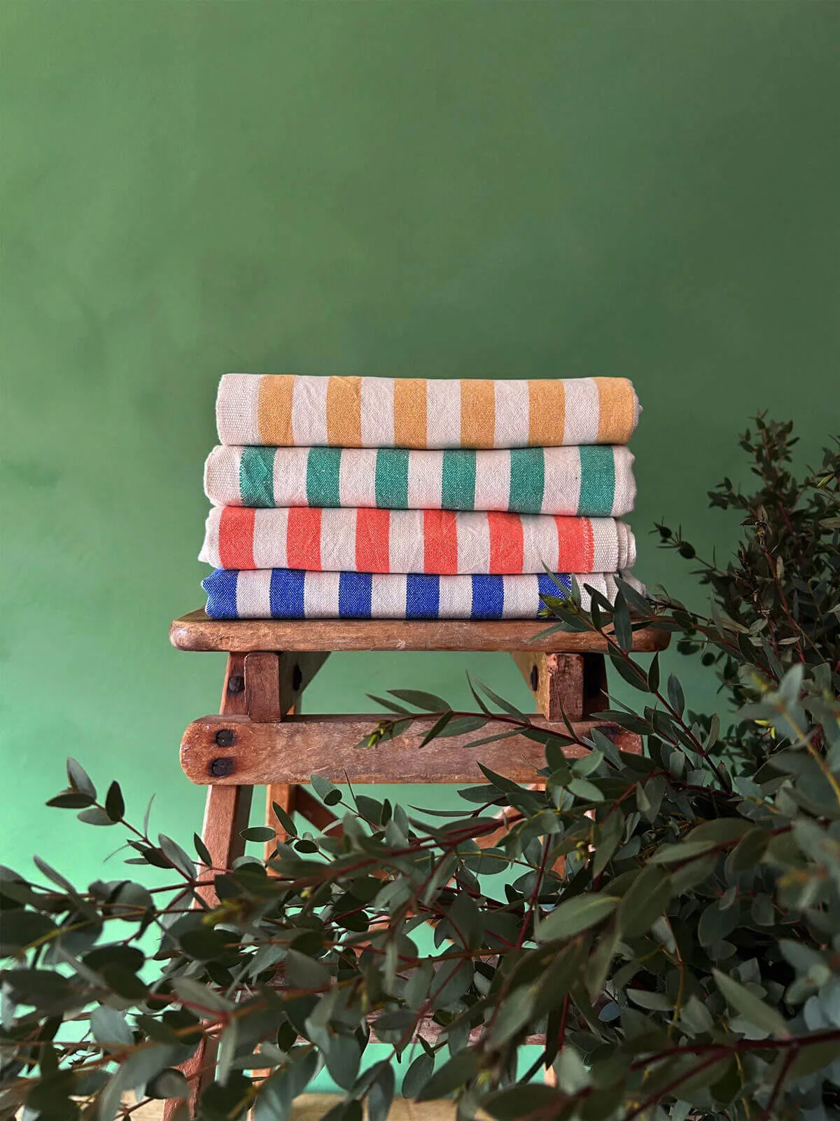 Brighton Stripe Hammam Towel - Green