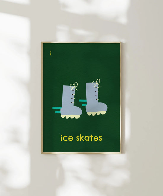 I for Ice Skates Print