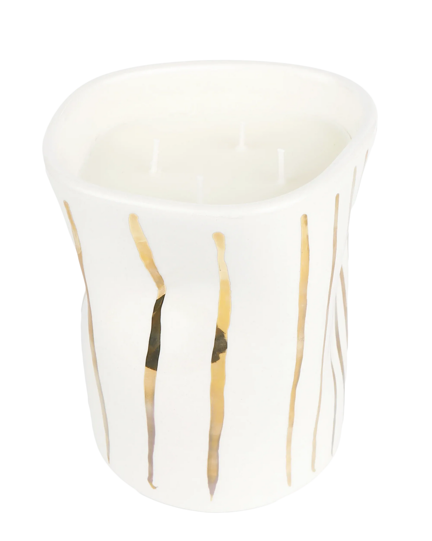 Gold Stripes Candle