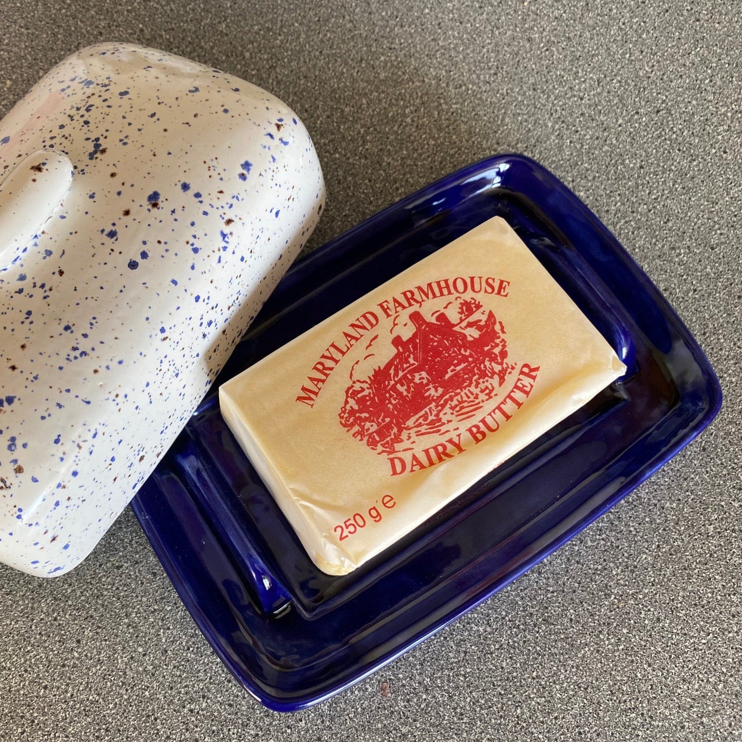 Handmade Pottery Butter Dish with Lid