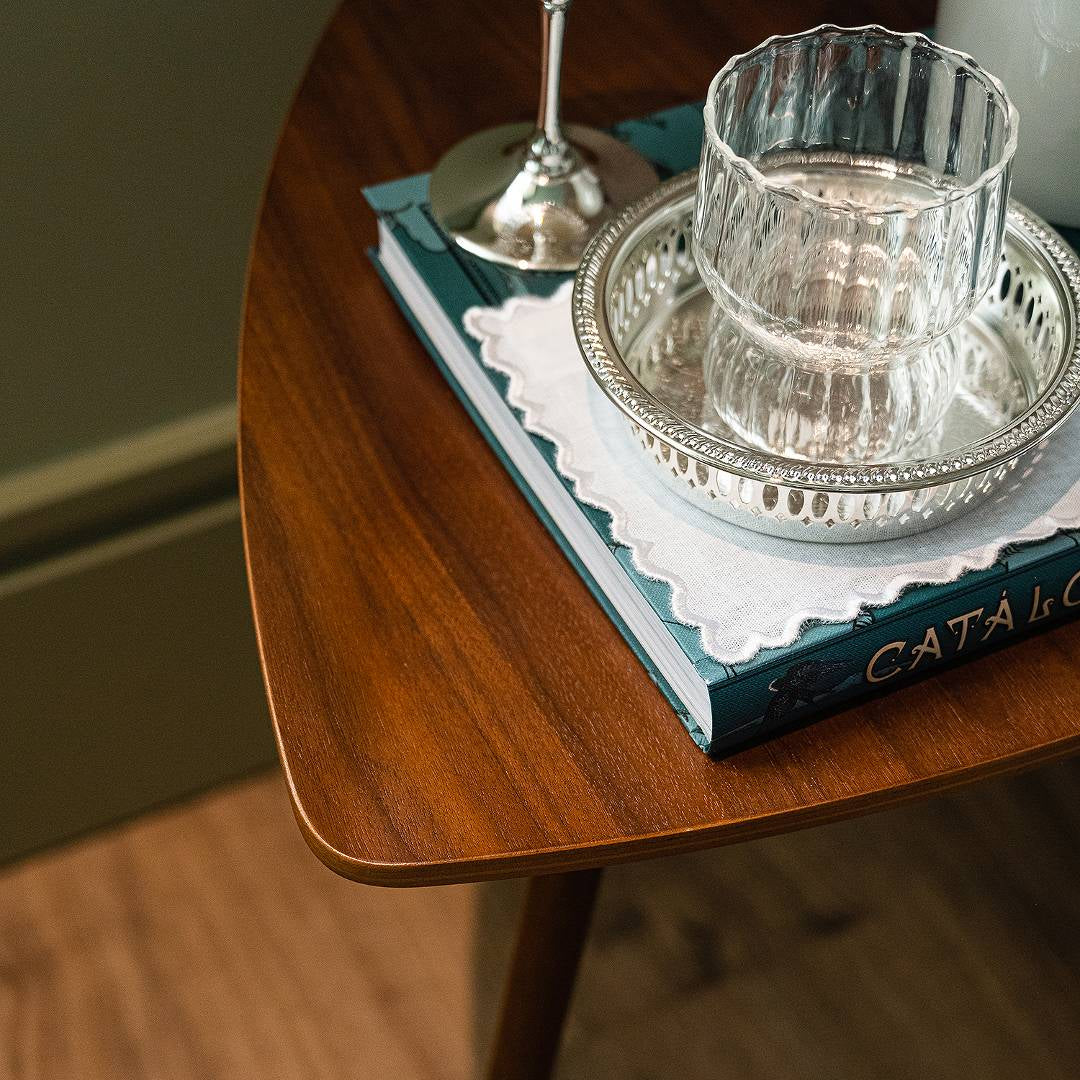 White Wavy Cocktail Napkin