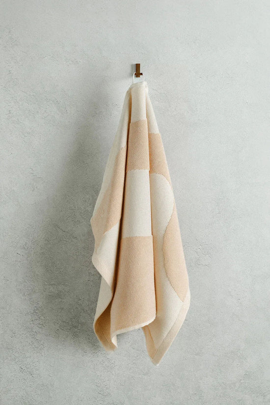 Cotton Arc Tea Towel  - Parchment