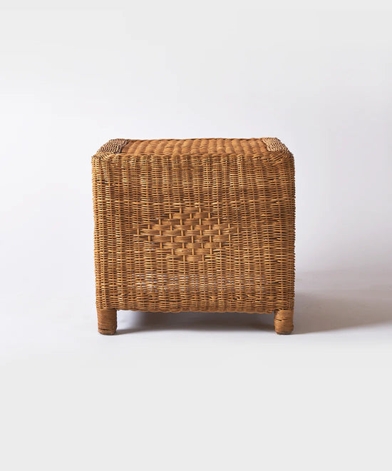 Cane Square Side Table