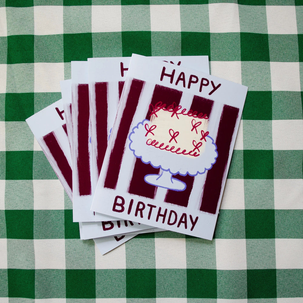 Happy Birthday Cake Greeting Card