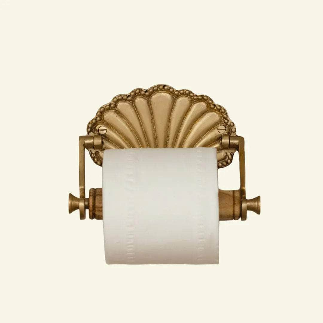 Shell Brass Toilet Roll Holder