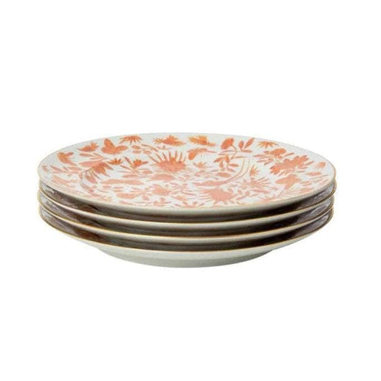 Sacred Bird and Butterfly Dessert Plates | Set of 4