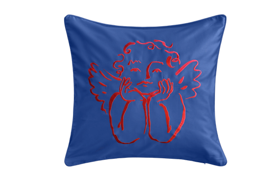 Cherub Cushion Blue