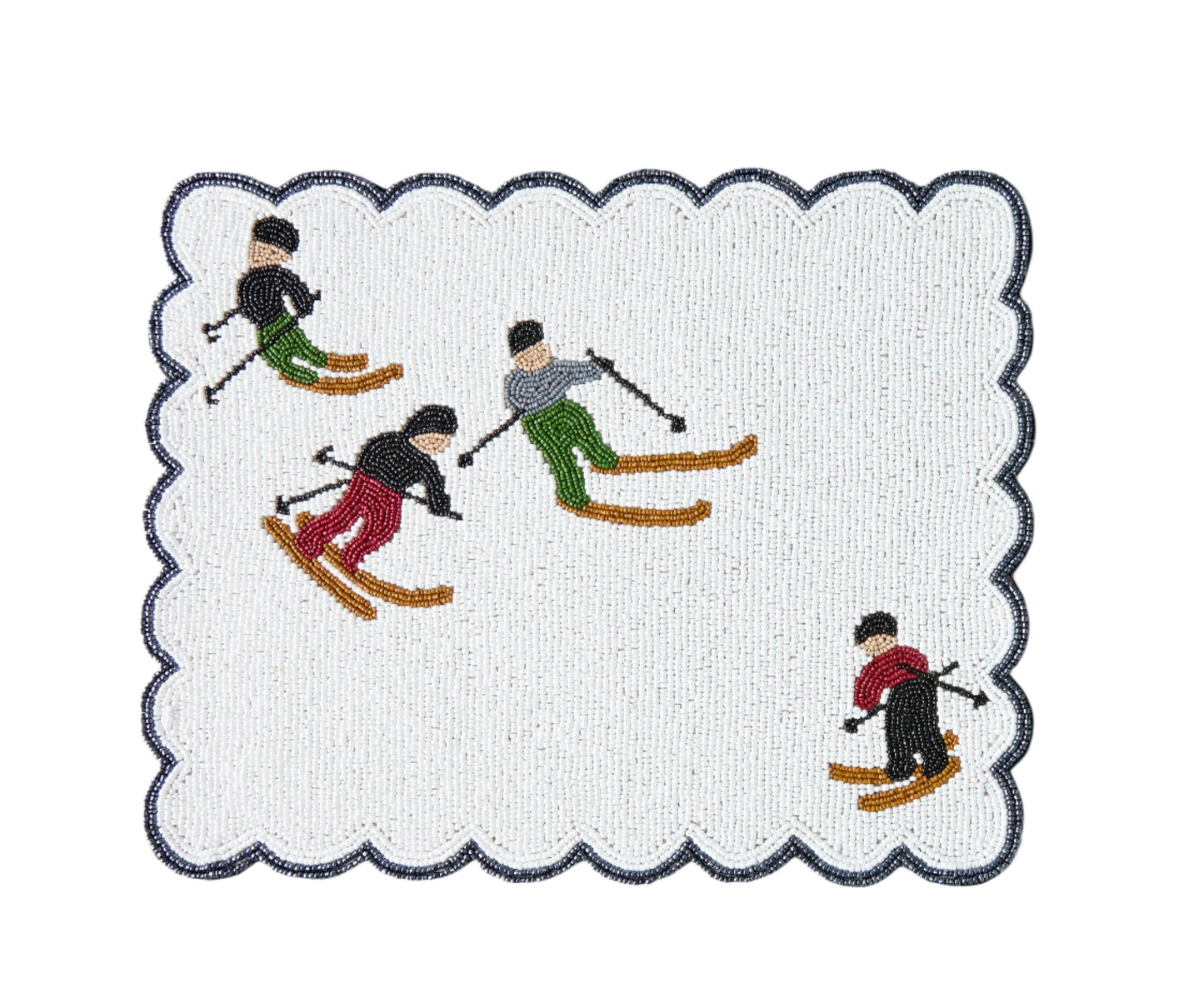 Winter Ski Resort Christmas Table Runner & Christmas placemats Set