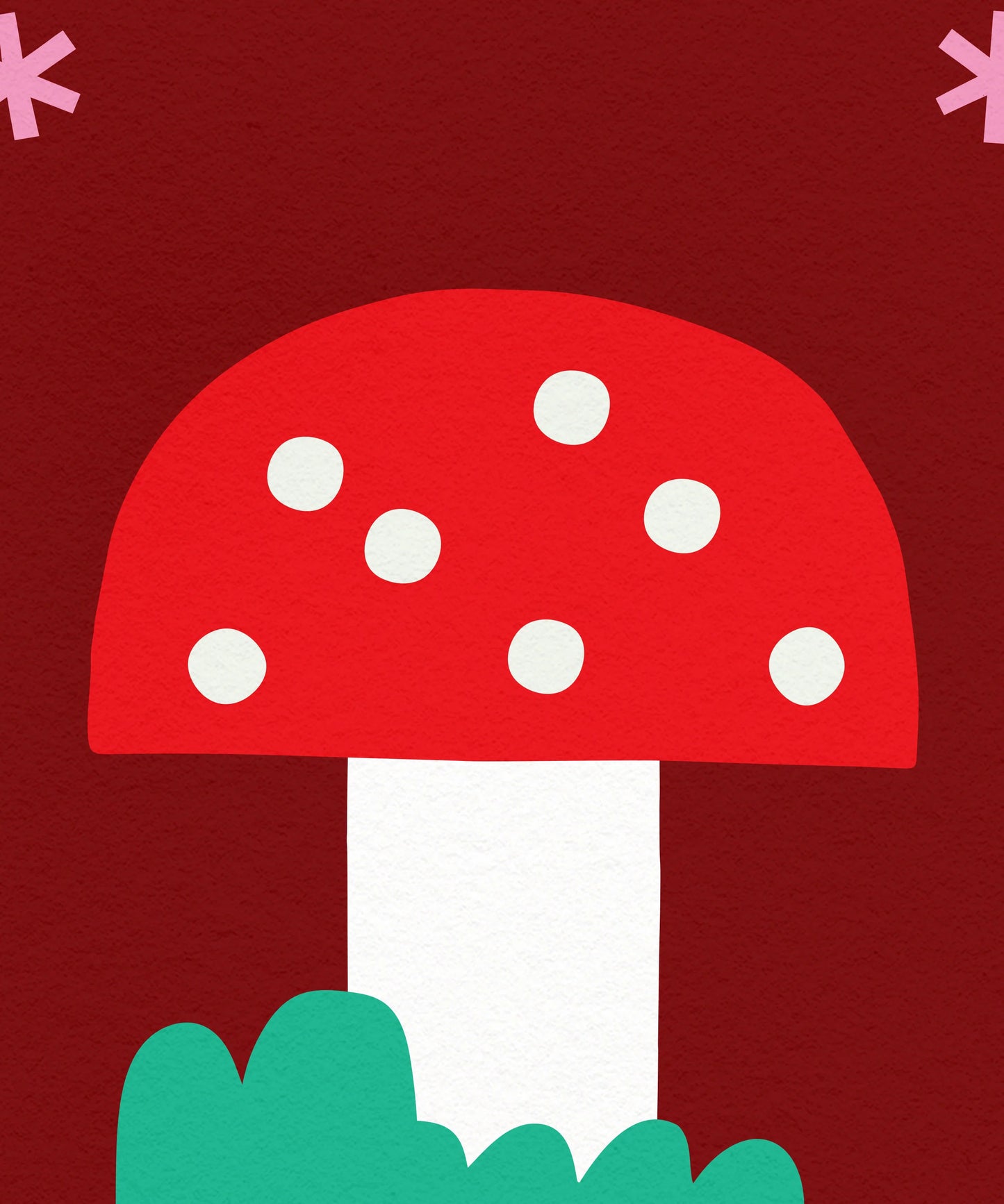 T for Toadstool Print