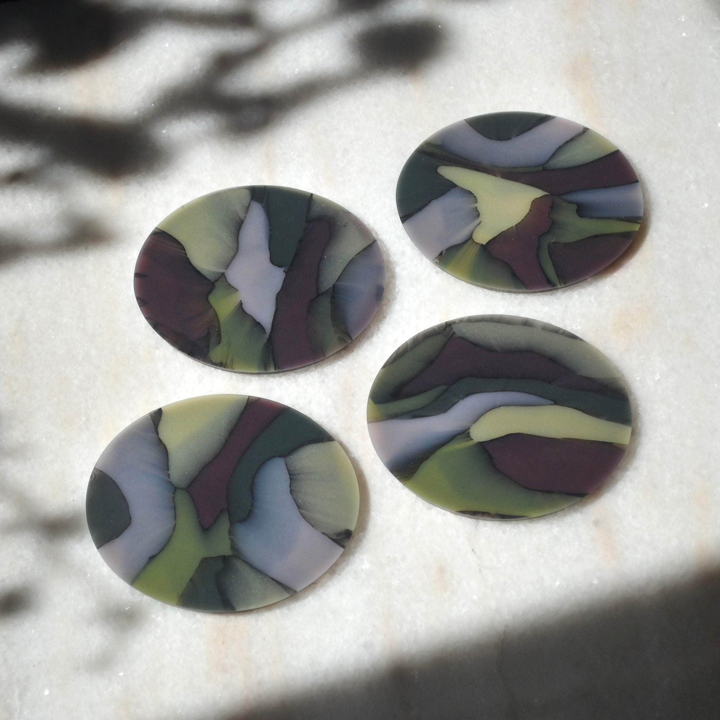 Recycled Plastic Set of 4 Gift-Boxed Coasters Acanthus